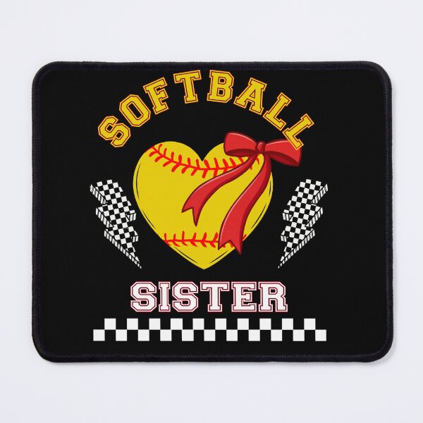 Item preview, Softball Sister Bow Heart Design designed and sold by LarryMBrown.