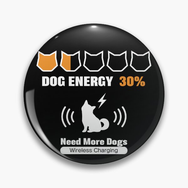 Item preview, Dog Energy 30% - Funny Dog Battery Charge Design_BK designed and sold by AckeeWolf.