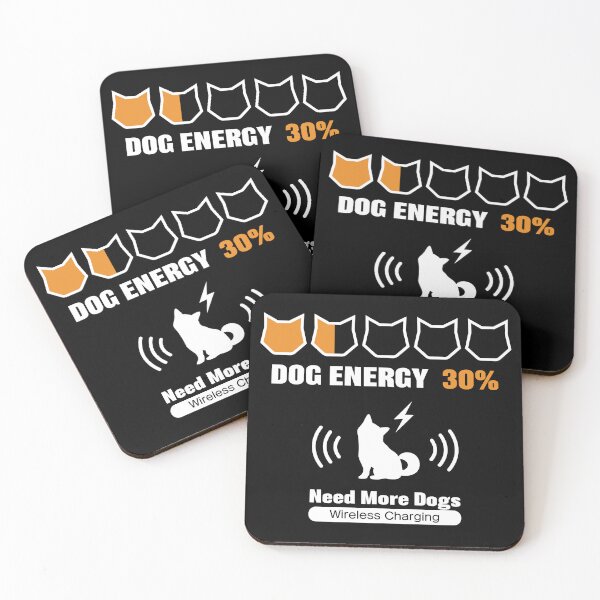 Item preview, Dog Energy 30% - Funny Dog Battery Charge Design_BK designed and sold by AckeeWolf.