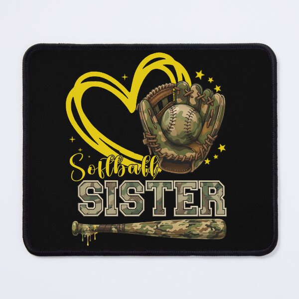 Item preview, Camo Softball Sister Heart Design designed and sold by LarryMBrown.