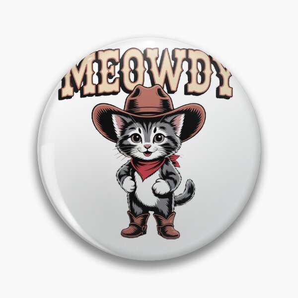 Item preview, Retro Cowboy Kitten Meowdy Graphic designed and sold by QuiteOrbit.