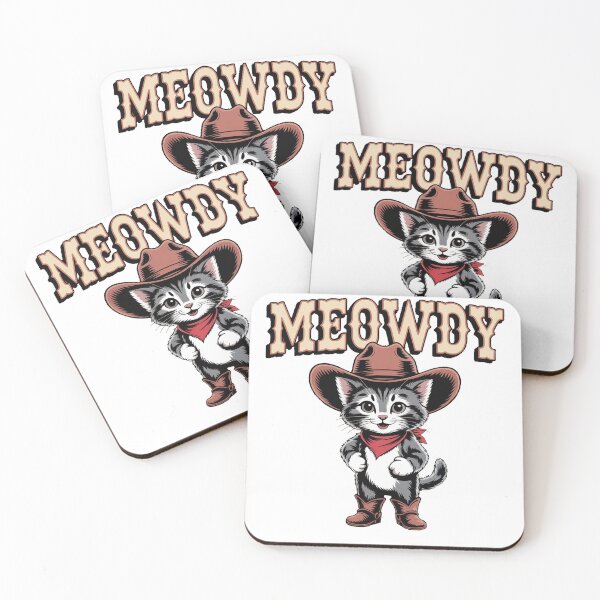 Item preview, Retro Cowboy Kitten Meowdy Graphic designed and sold by QuiteOrbit.