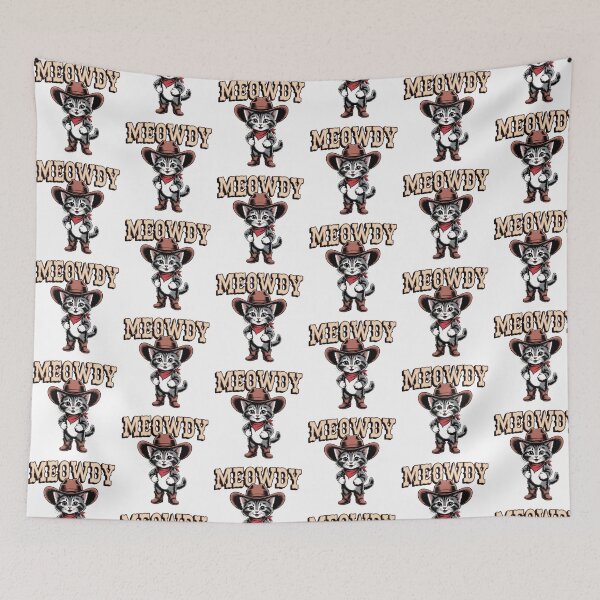Item preview, Retro Cowboy Kitten Meowdy Graphic designed and sold by QuiteOrbit.