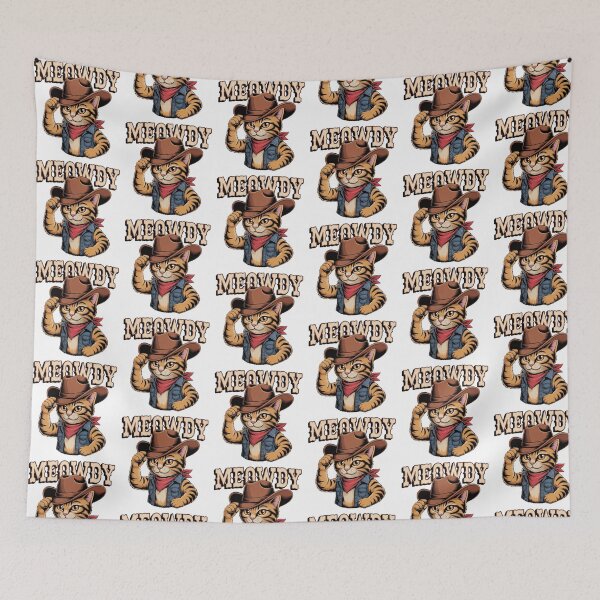 Item preview, Funny Western Meowdy Cat Lover Gift designed and sold by QuiteOrbit.