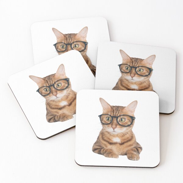 Item preview, Cat with glasses designed and sold by KrisGraphic45.