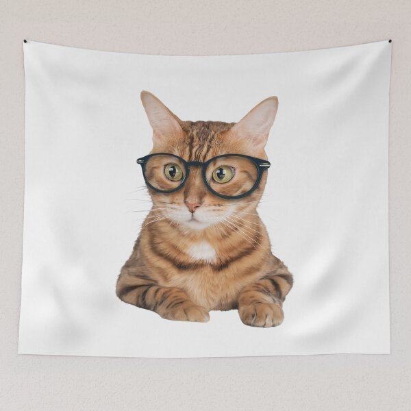 Item preview, Cat with glasses designed and sold by KrisGraphic45.