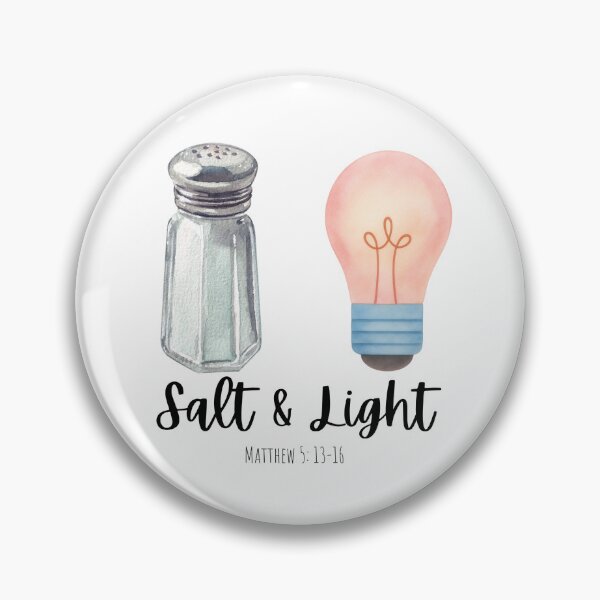 Item preview, Salt + Light Watercolor Sticker | Cute Rebus Art | Faith Inspired Illustration designed and sold by Lulabelles Designs.