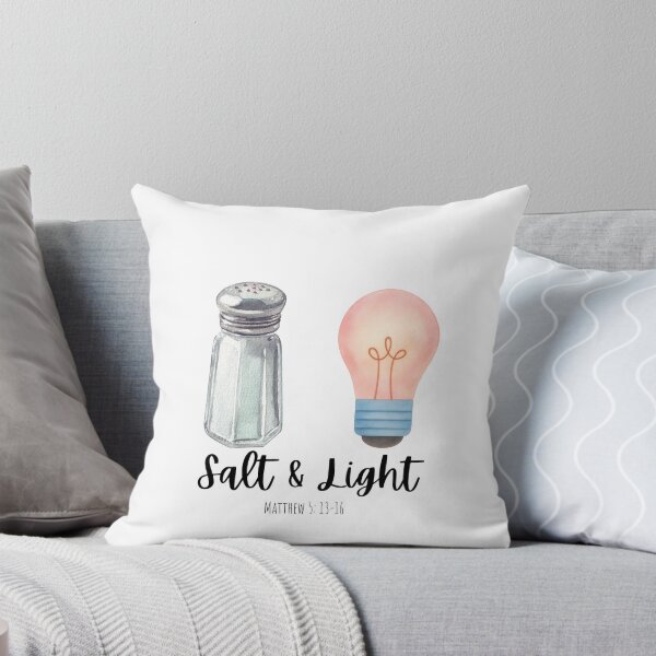 Item preview, Salt + Light Watercolor Sticker | Cute Rebus Art | Faith Inspired Illustration designed and sold by Lulabelles Designs.