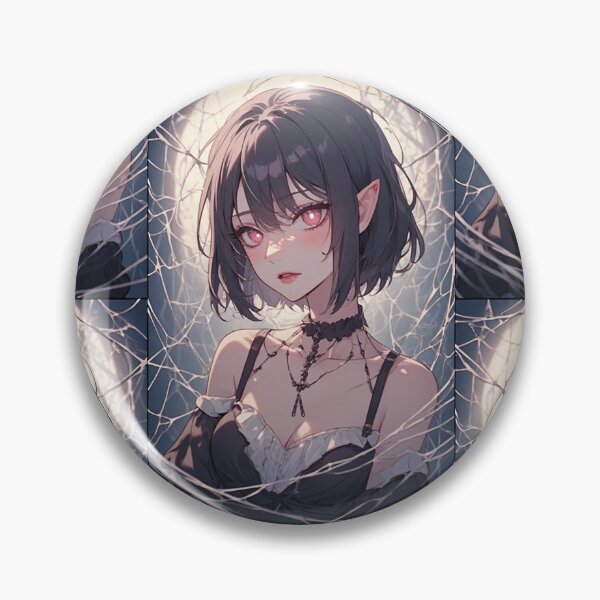Item preview, Anime vampire girl and spider web designed and sold by ArtsJulian.