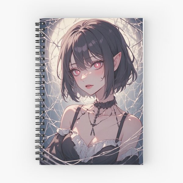 Item preview, Anime vampire girl and spider web designed and sold by ArtsJulian.