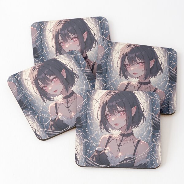 Item preview, Anime vampire girl and spider web designed and sold by ArtsJulian.