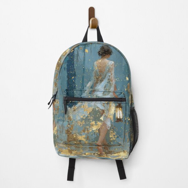 Item preview, Mystical Woman with Lantern in Golden Forest designed and sold by colorful-white.
