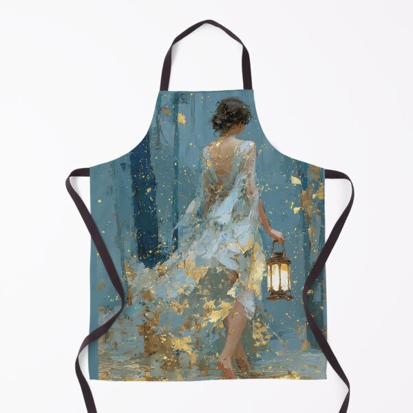 Item preview, Mystical Woman with Lantern in Golden Forest designed and sold by colorful-white.
