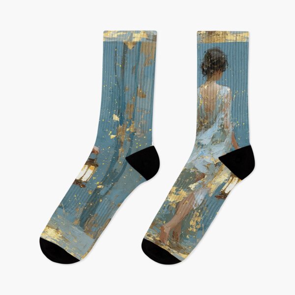 Item preview, Mystical Woman with Lantern in Golden Forest designed and sold by colorful-white.