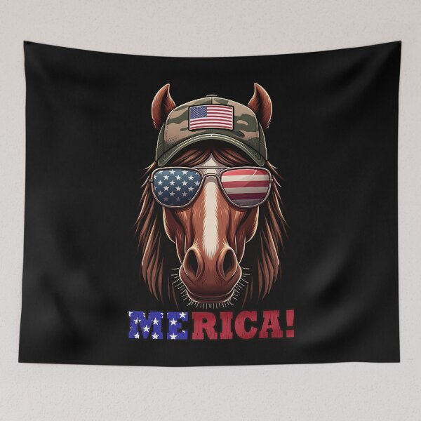 Item preview, Funny Brown Horse 4th July USA Flag America Boys Girls Kids designed and sold by rafaeltto.