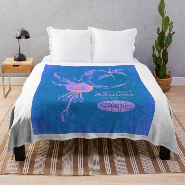 Item preview, BLOOMING DISORDER ROYAL BLUE PINK POSTER designed and sold by melyverso.