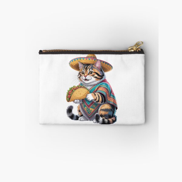 Item preview, Cute Cat Eating Taco Fiesta designed and sold by QuiteOrbit.