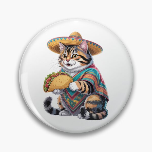Item preview, Cute Cat Eating Taco Fiesta designed and sold by QuiteOrbit.