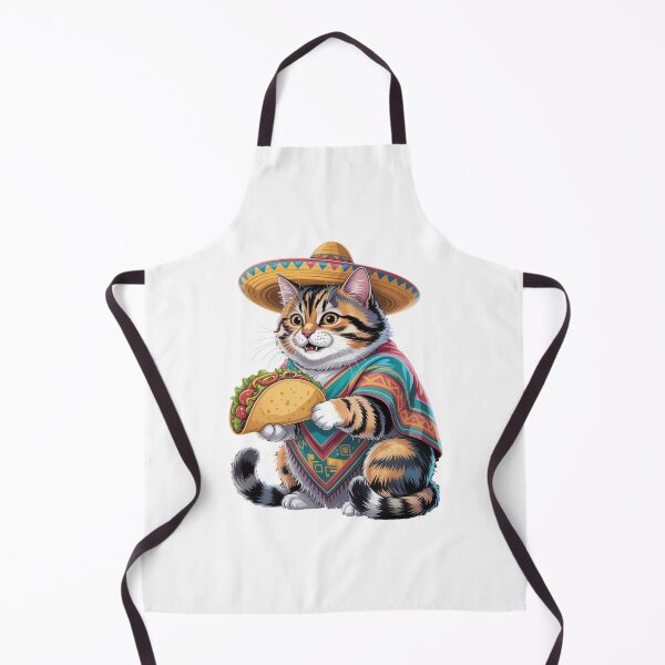 Item preview, Cute Cat Eating Taco Fiesta designed and sold by QuiteOrbit.