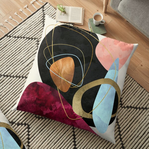 Abstract Pebbles II Floor Pillow