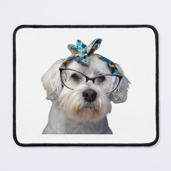 Item preview, Fashionable White Terrier in Eye Glasses designed and sold by KrisGraphic45.