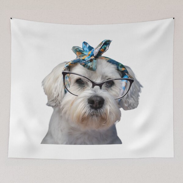 Artikelvorschau, Modischer weißer Terrier mit Brille entworfen und verkauft von KrisGraphic45.