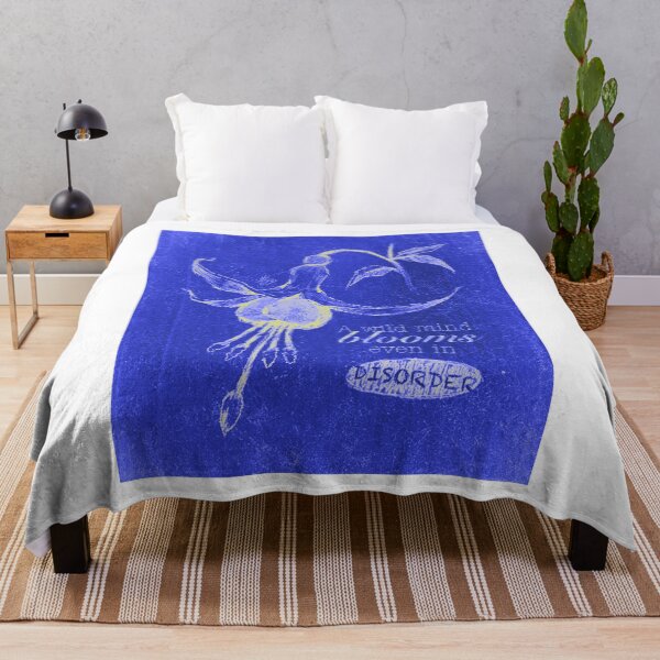 Item preview, BLOOMING DISORDER ROYAL BLUE GOLD POSTER designed and sold by melyverso.