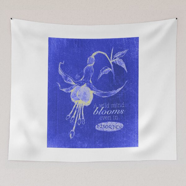 Item preview, BLOOMING DISORDER ROYAL BLUE GOLD POSTER designed and sold by melyverso.