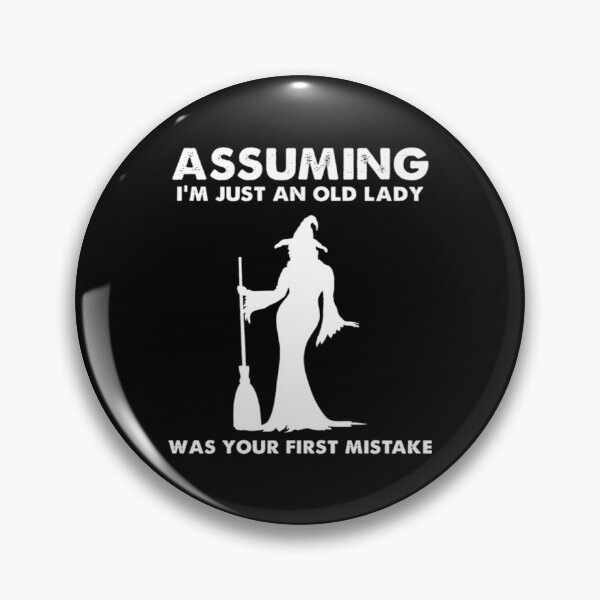 Item preview, Assuming I'm Just An Old Lady Was Your First Mistake Hoodie designed and sold by HazelBergna.
