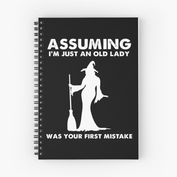 Item preview, Assuming I'm Just An Old Lady Was Your First Mistake Hoodie designed and sold by HazelBergna.
