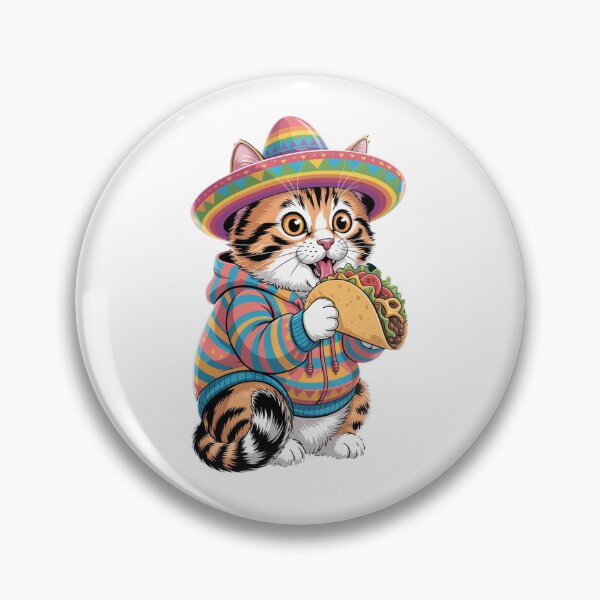 Item preview, Fiesta Cat with Taco Graphic designed and sold by QuiteOrbit.