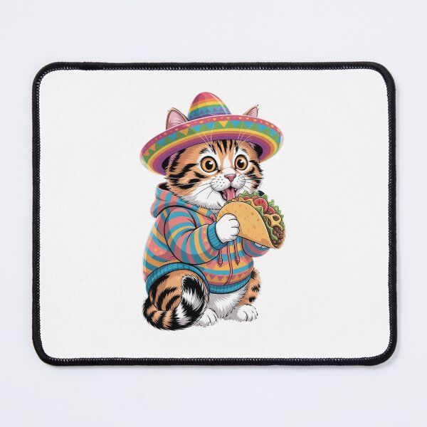 Item preview, Fiesta Cat with Taco Graphic designed and sold by QuiteOrbit.