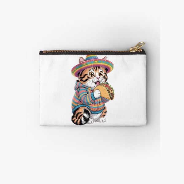 Item preview, Fiesta Cat with Taco Graphic designed and sold by QuiteOrbit.