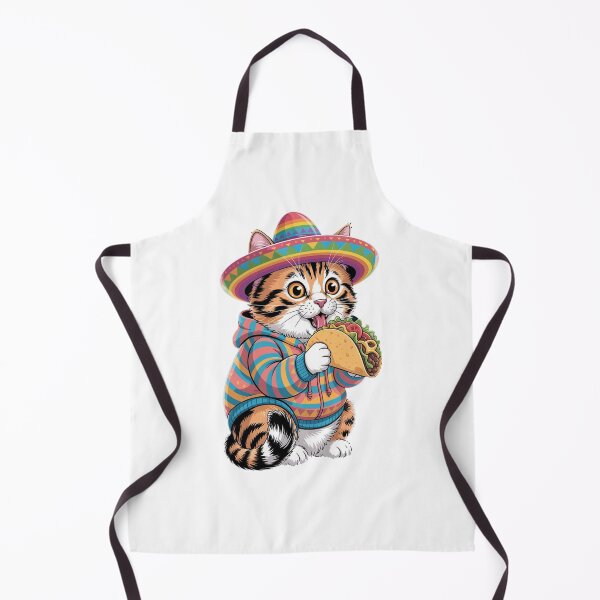 Item preview, Fiesta Cat with Taco Graphic designed and sold by QuiteOrbit.