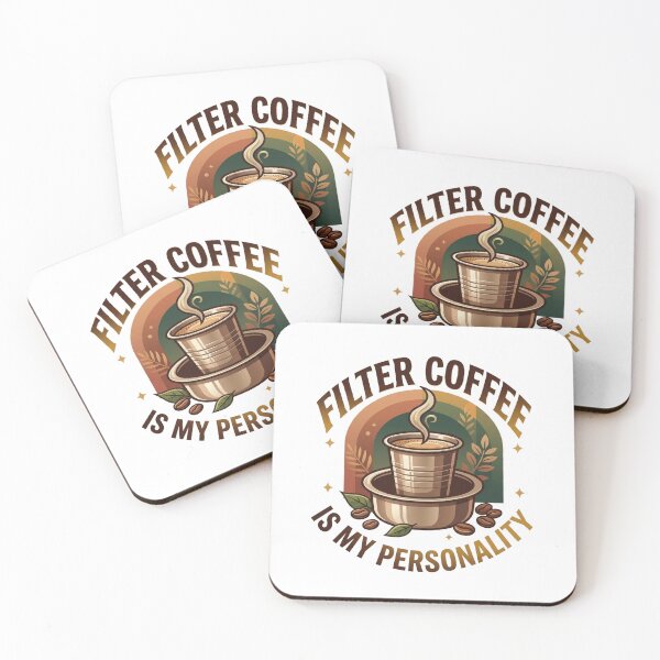 Item preview, Filter Coffee Is My Personality – Retro Indian Coffee Lover Aesthetic Design designed and sold by Globalcitytees.