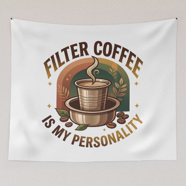 Item preview, Filter Coffee Is My Personality – Retro Indian Coffee Lover Aesthetic Design designed and sold by Globalcitytees.