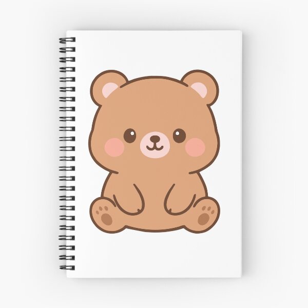 Item preview, Cute Kawaii Teddy Bear Cartoon Sticker | Adorable Brown Bear Aesthetic Design designed and sold by Pinpondesigns.