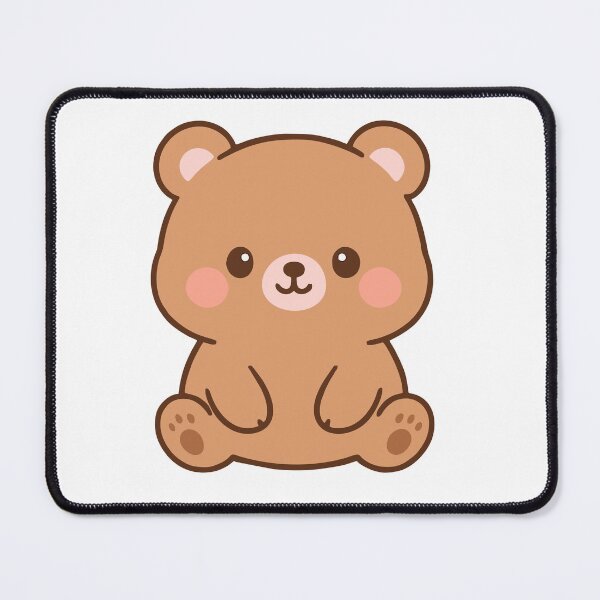 Item preview, Cute Kawaii Teddy Bear Cartoon Sticker | Adorable Brown Bear Aesthetic Design designed and sold by Pinpondesigns.