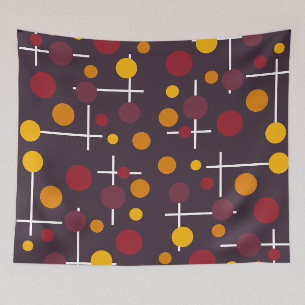Item preview, Retro Autumn Atomic Dots - Mid Century Modern Abstract Pattern designed and sold by Luckymoon2000.