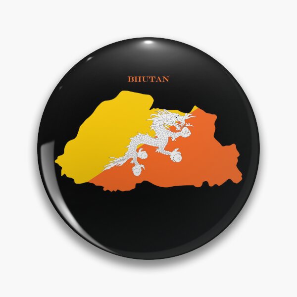 Item preview, Bhutan Map Flag Silhouette Bhutanese Pride Dragon Gift designed and sold by NTGUILTY.
