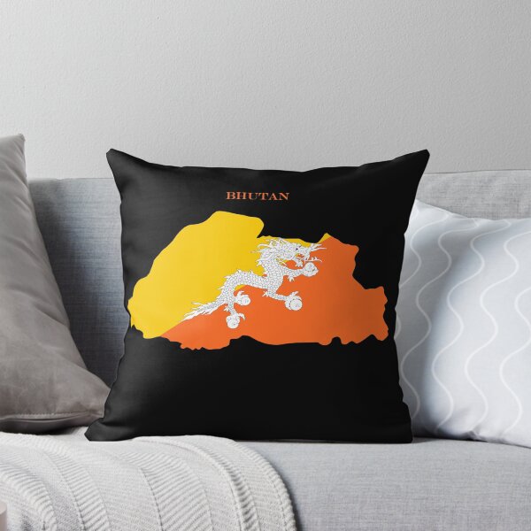 Item preview, Bhutan Map Flag Silhouette Bhutanese Pride Dragon Gift designed and sold by NTGUILTY.