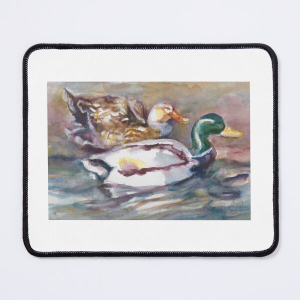 Item preview, Pareja de patos nadando designed and sold by Creation Art and Cards by Carol.