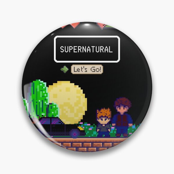 Item preview, SUPERNATURAL PIXEL DESIGN 8BIT SUPERNATURAL SAM AND DEAN WINCHESTER - MENU  designed and sold by bisamwinchester ✨.