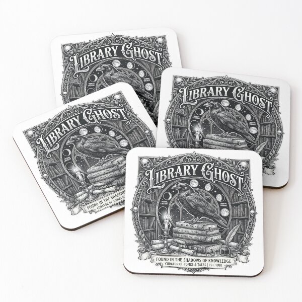 Item preview, Dark Academia Gothic Raven Library Ghost Design designed and sold by Wittylayer.