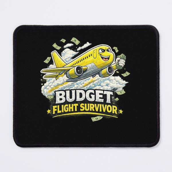 Item preview, Budget Flight Survivor Funny Travel Airplane Quote designed and sold by Artbysarmina.