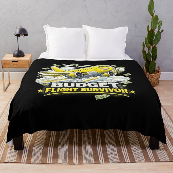 Item preview, Budget Flight Survivor Funny Travel Airplane Quote designed and sold by Artbysarmina.