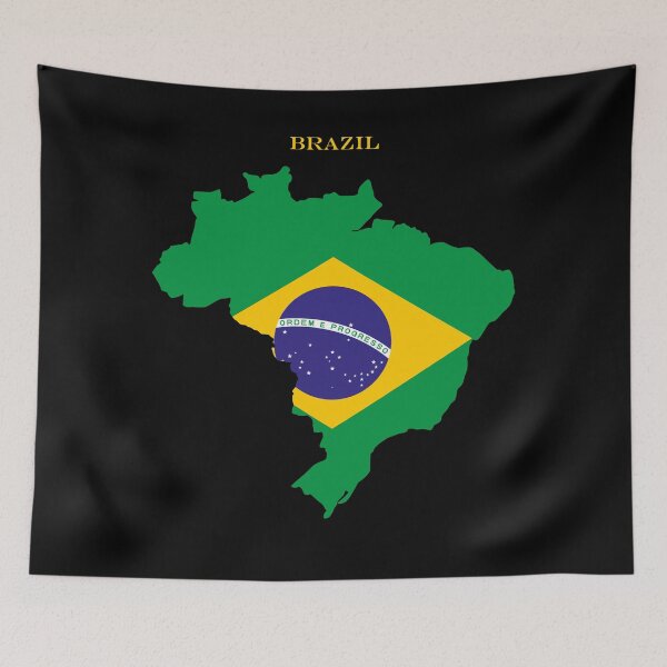 Item preview, Brazil Map Flag Silhouette Brazilian Pride Heritage Gift designed and sold by NTGUILTY.