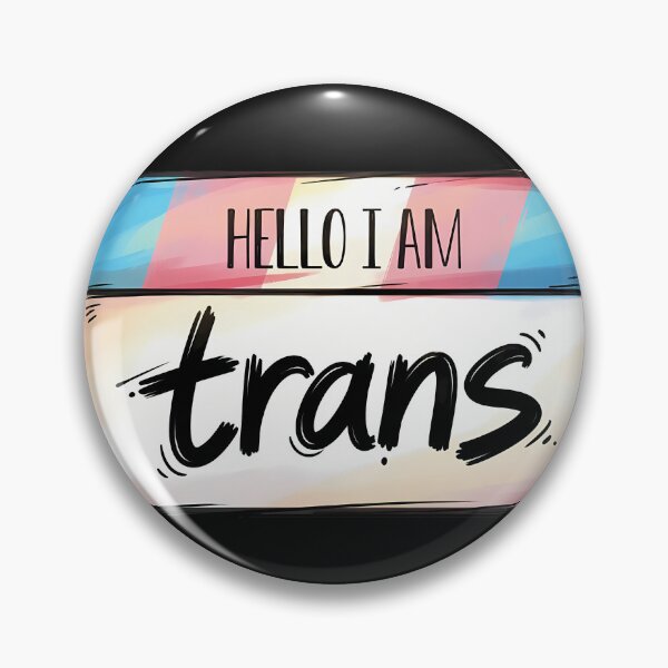 Item preview, Hello I Am Trans - Pastel Aesthetic Name Tag Pride designed and sold by Andruzito.