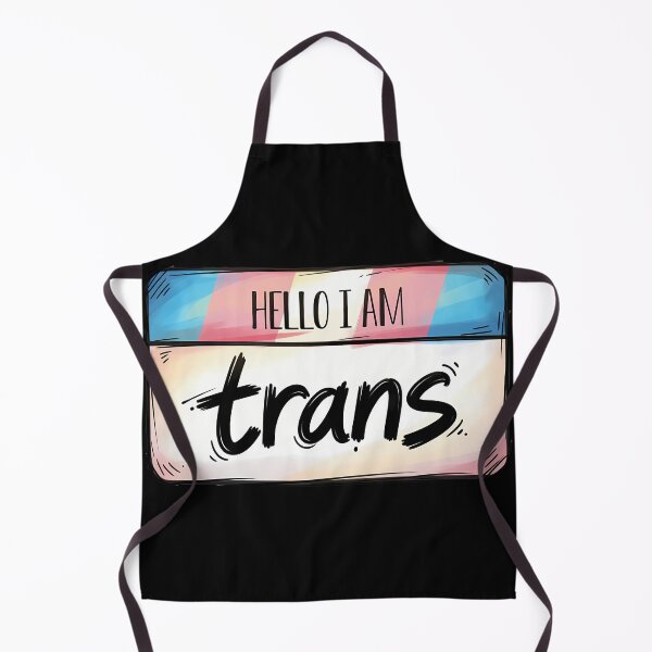 Item preview, Hello I Am Trans - Pastel Aesthetic Name Tag Pride designed and sold by Andruzito.