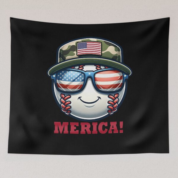 Item preview, Funny Baseball 4th July USA Flag America Boys Girls Kids designed and sold by rafaeltto.